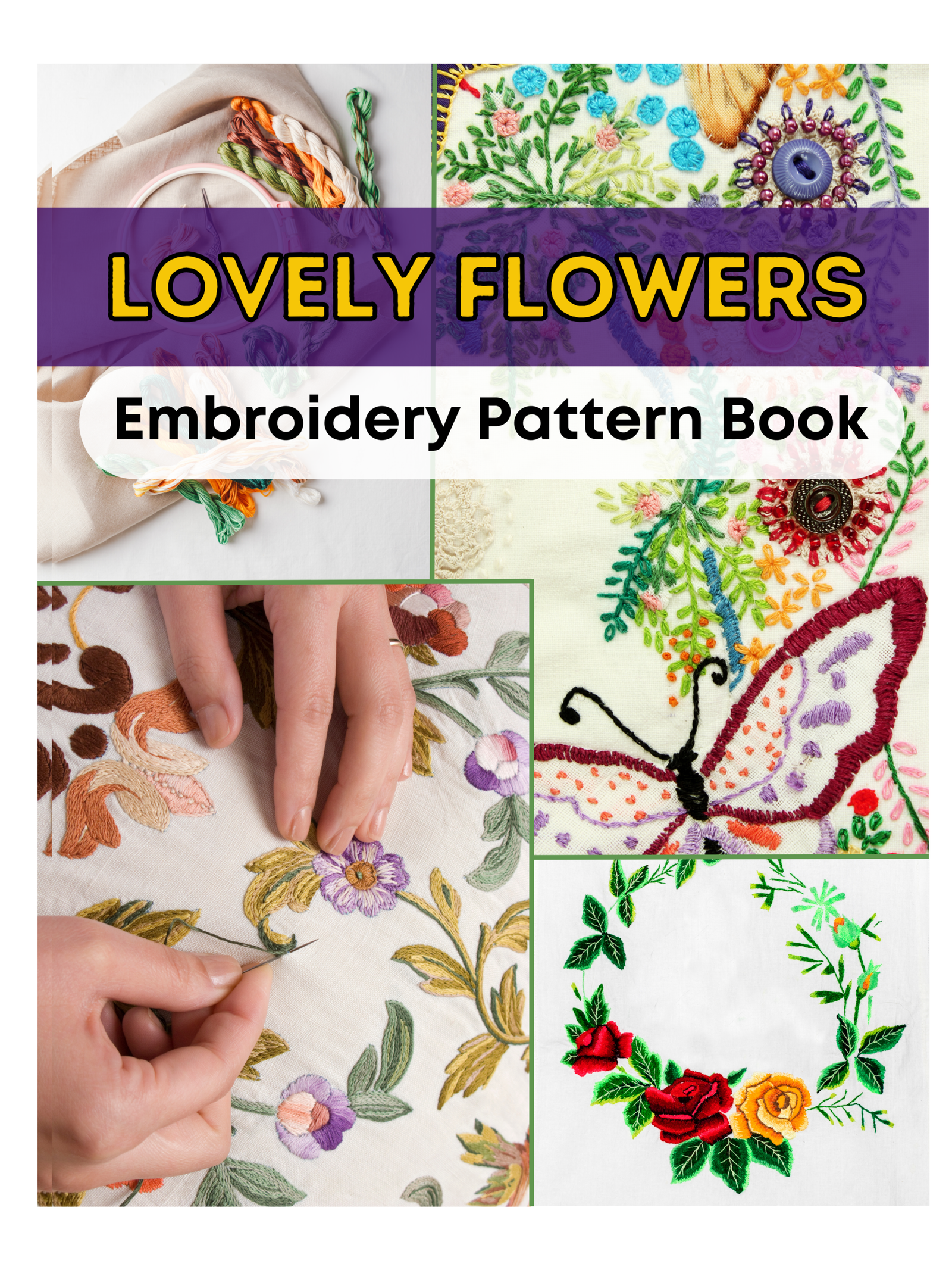 Lovely Flowers Embroidery Pattern Book | Hardcover Digital Download - Image 2